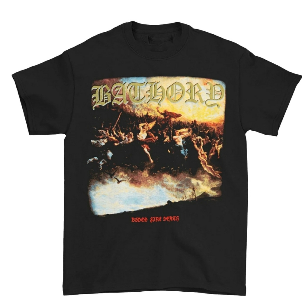 Bathory Blood Fire Death Large T-Shirt Officially Licensed Merchandise